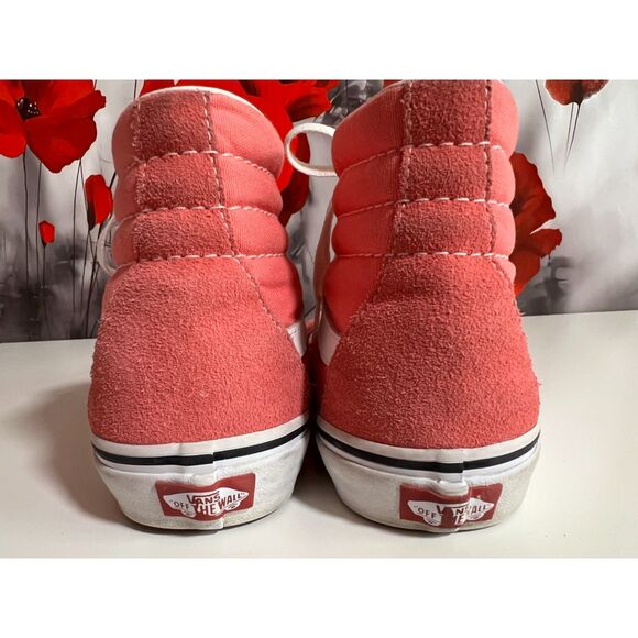 Vans SK8 high tops in pink & white. Size 7(M); 8.5(W) - Picture 3 of 8